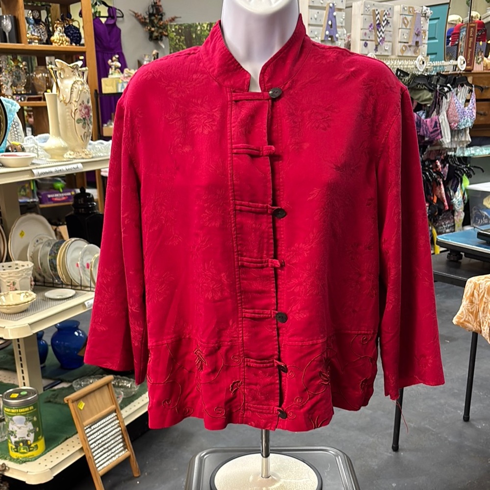 Cold Water Creek Elegant Red Women's Top